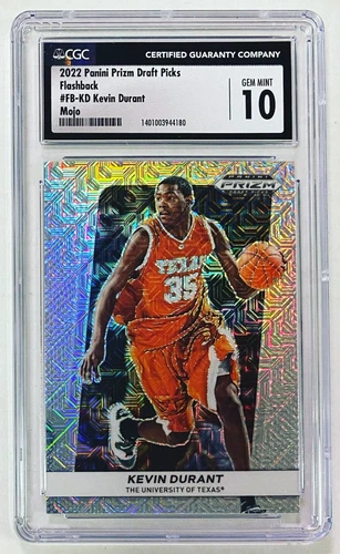 2022-23 Panini Prizm Draft Picks Kevin Durant Flashback Mojo /25 CGC 10 Texas