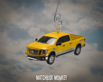Yellow 2018 Nissan Titan XD Pro-4X Pickup Truck Custom Christmas Ornament  Adorno