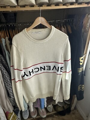 Cream Beige Givenchy Knitted Sweater Size M Rare UK