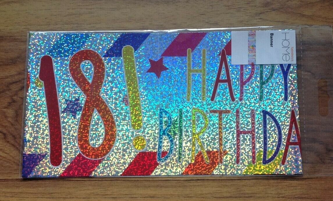 2.7M Long 18th Happy Birthday Banner Bunting Garland. Free UK Postage