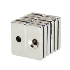 Wholesale 20x10x3mm Hole: 4mm Block Neodymium Countersunk Magnets Rare Earth N50