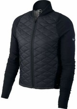 Nike Aerolayer Thermore Women`s Running Jacket Full Zip Cj5559 010 Black