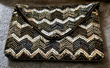 VTG Tricolor Beaded Shoulder Bag EUC