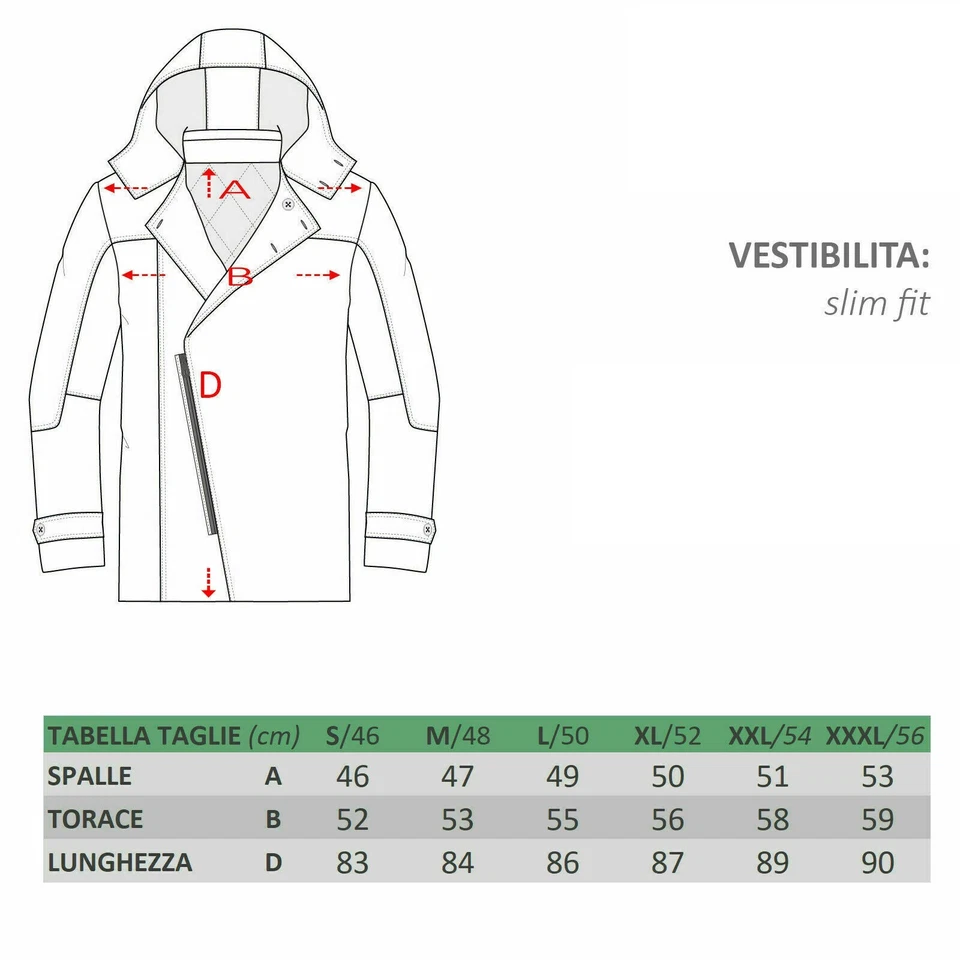 Trench Sartoriale Uomo Cappotto Impermeabile Soprabito Leggero Elegante VEQUE - Immagine 2 di 4