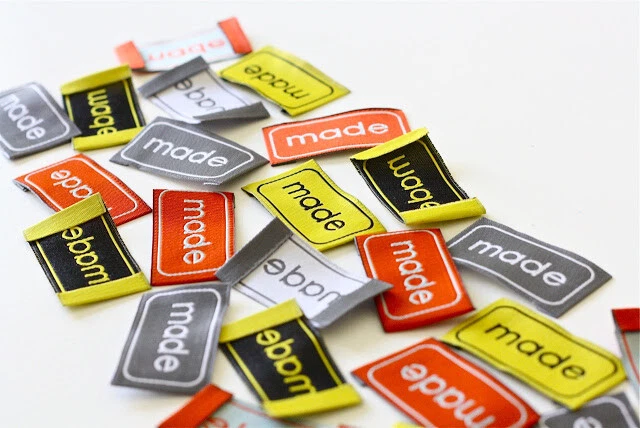 500 шт. Заказные Тканые Этикетки, Этикетки на Одежду, На заказ - Изображение 2 из 4