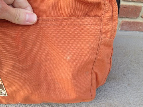 Vintage OUTBOUND Taymor Duffle Bag Tote Travel Bag Luggage Pack Orange FLAW - Picture 4 of 17