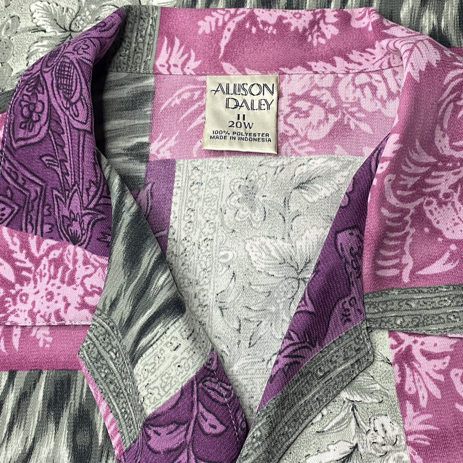 Allison Daley Patchwork Button Front Blouse Women… - image 5