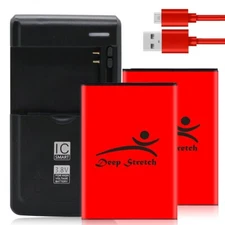 High Grade 2x 3980mAh Lithium Battery Rapid Charger Cable f LG Spree 4G LTE K120