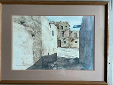 Original Vintage RICARD FISH Lithograph 1984 Framed under Glass, Mint condition