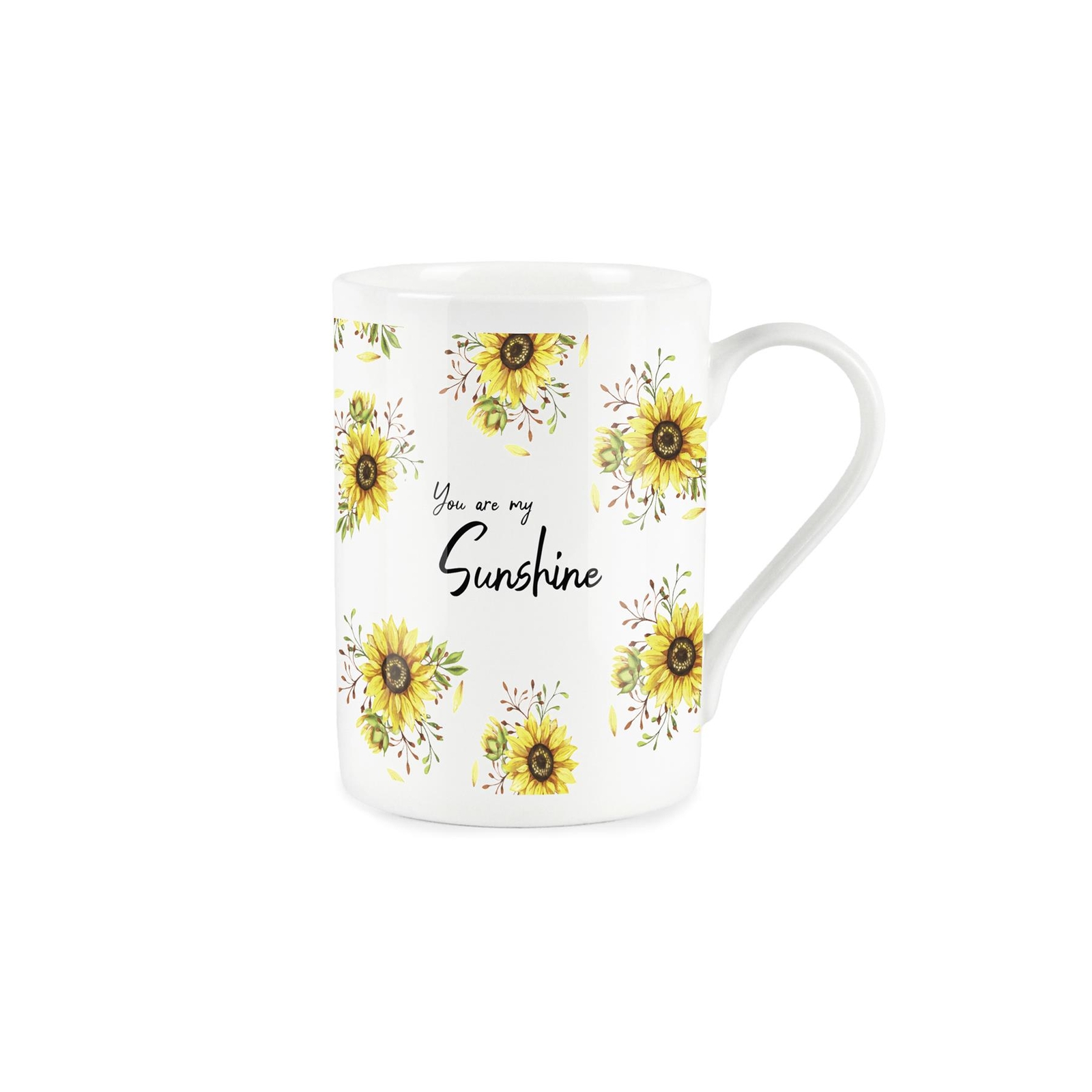 Sunflower Mug Bone China Valentines Gift - You Are My Sunshine Tea/Coffee Cup