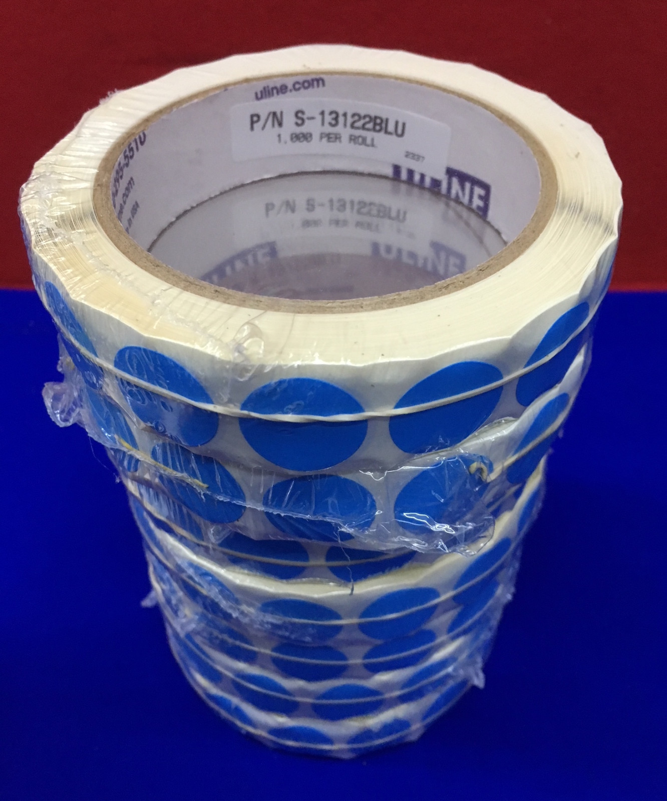 ASSORTED ULINE REMOVABLE ADHESIVE CIRCLE LABELS S1322BLU S13122G S