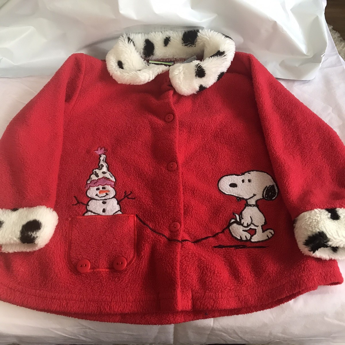 PEANUTS スヌーピー ジャケット L 赤 Peanuts Snoopy 2 T Red jacket winter snoopy Child Top
