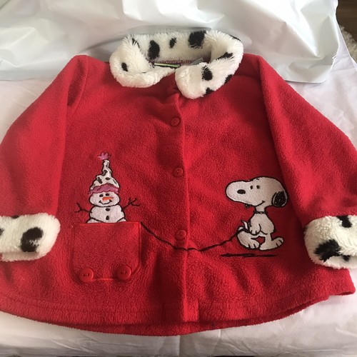 Peanuts Snoopy 2 T Red jacket winter snoopy Child Top Pokadot Vtg Shirt - Picture 2 of 11