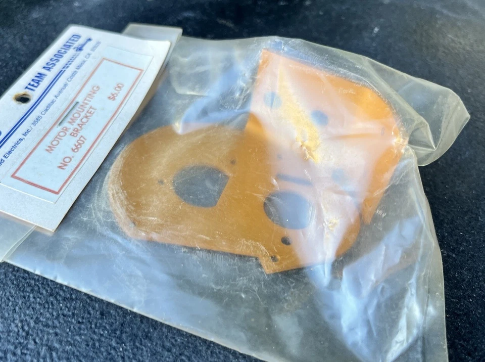 Team Associated RC10 RC 1:10 Motor Mounting Bracket #6607 Anodized Orange NEW - Image 4 of 4