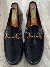 Mocasines GUCCI Betis de cuero negro Horsebit EE. UU. 7,5 Gucci 7 $1000