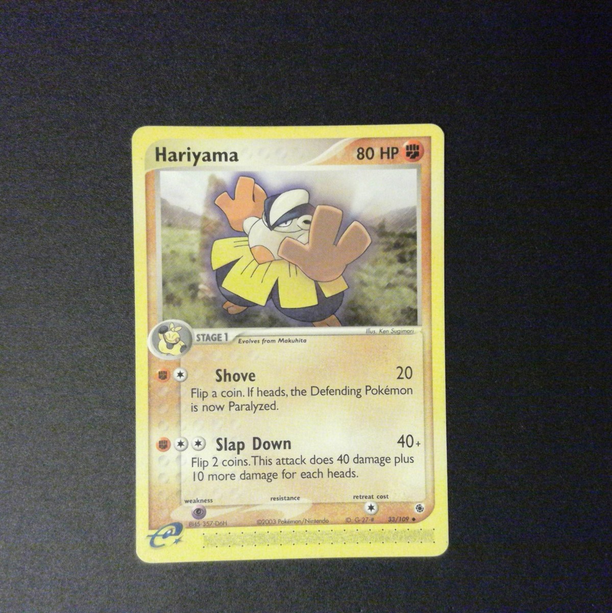 Hariyama 33/109 EX RUBY & SAPPHIRE Pokemon E Reader Card UnCommon