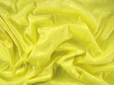 PANNESAMT Samt Stoff Meterware weich fallend glänzend NEONGELB EUR
