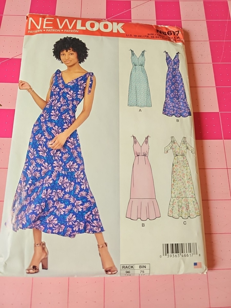 New Look Pattern N6617 Summer Middy Dress Shoulder Ties Sizes 10 to 22 UNCUT New Look Pattern N6617 Summer Middy Dress Shoulder Ties Sizes 10 to 22 UNCUT