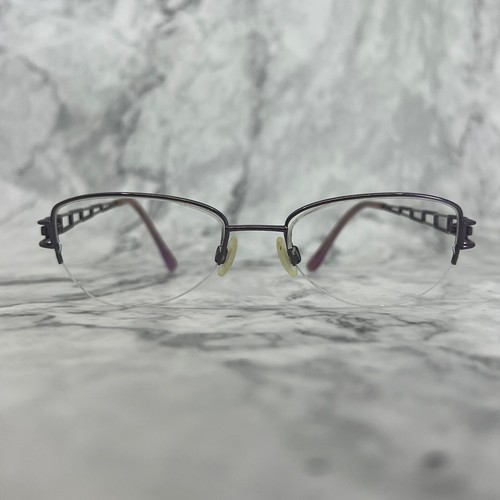 Charmant Eyeglasses Purple Oval Half Rim Titanium Round Frames 51-18-140