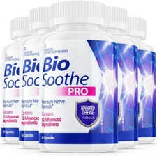 BIO SOOTHE PRO Advanced Defense Premium Formula - 5 Bottles/60 Caps Each!