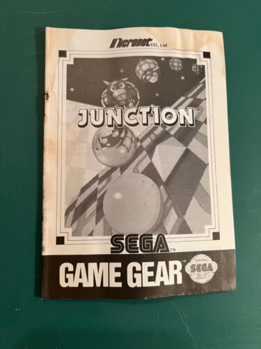 Micronet Junction 1991 Sega Game Gear Instruction Manual Only - Picture 1 of 4