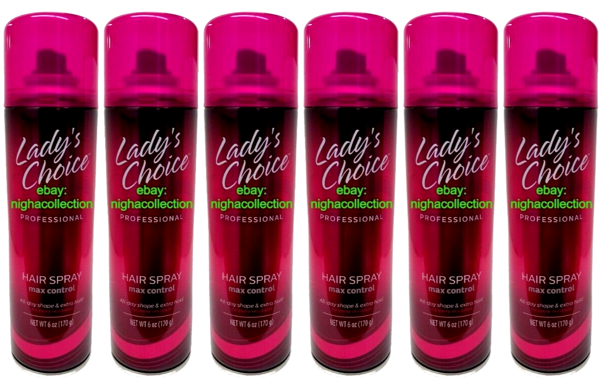 6x Lady's Choice Professional Hair Spray Max Control, AllDay Shape