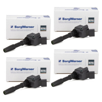 4x BERU ZSE137 Zündspule + Zündkerzenstecker für VW GOLF 7 8 AUDI A3 1.8/2.0 TSI