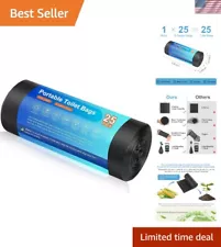 Eco-Friendly Portable Toilet Bags – 80 Count for Easy Outdoor Waste Disposal