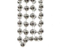 Perlenkette Kette Baumschmuck Perlengirlande Weihnachtsdeko Deko Silber 2,70M