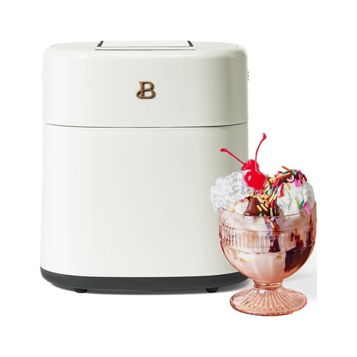 Hermosa Heladera de 1,5 Qt con Pantalla Táctil Activada, Glaseado Blanco por - Imagen 2 de 6