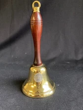 Virginia Metalcrafters 1776 Bicentennial Selection Brass Bell with Wooden Handle