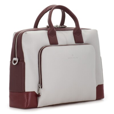 SCHARLAU Professional WOW MAHLER briefbag Damentasche Burgundy White BR04-L01W1