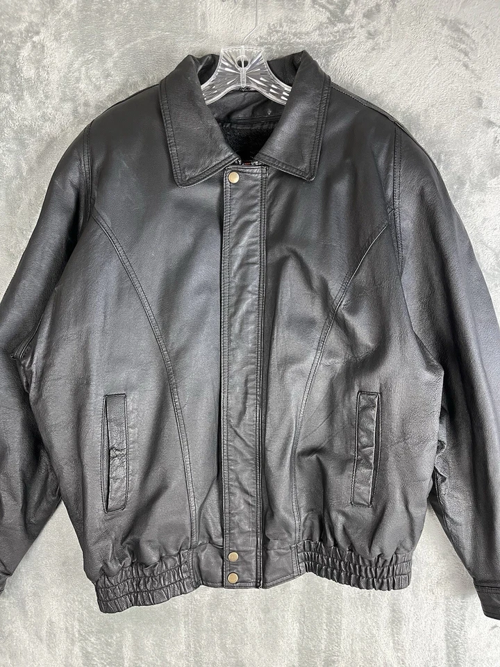Vintage Philip Noel Leather Jacket XL Black 80s 90s Grunge Gothic Retro Biker - Image 3 of 4