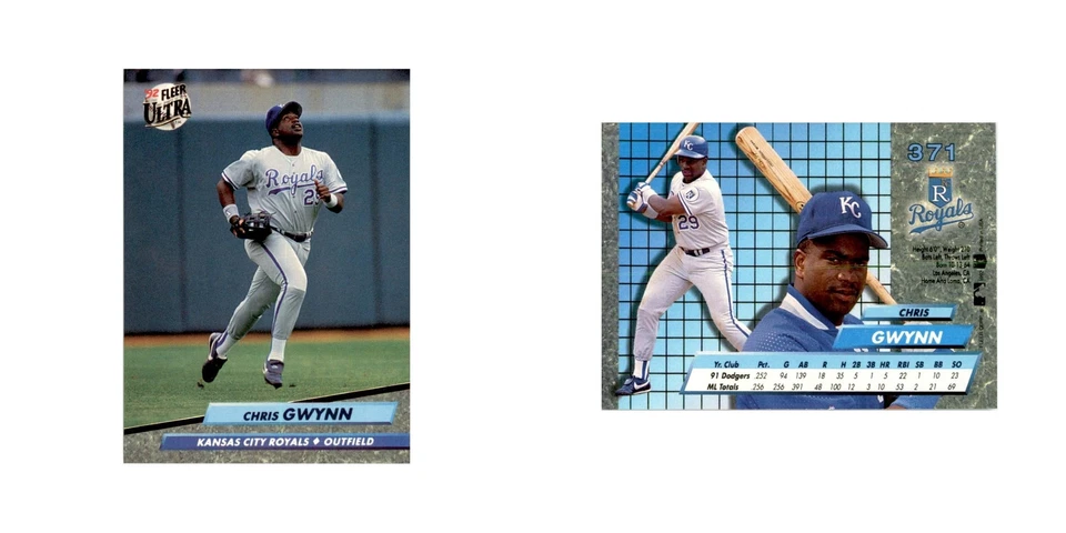 1992 Fleer Ultra Chris Gwynn Baseball Cards #371 - Image 3 of 3