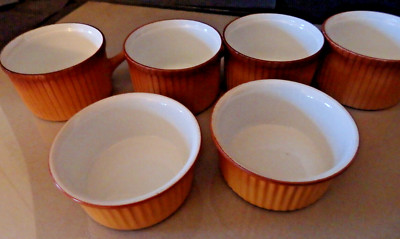 Rosenthal 6 Ragout-/Auflaufpfännchen Keramik D:8cm H:4/5cm 4xmit Stiel
