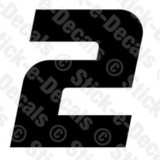 Number Two 2 Vinyl Die Cut Decal Sticker - RACING NUMBER - RSF