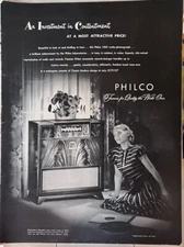 1948 magazine ad for Philco radios - model 1282 radio-phonograph