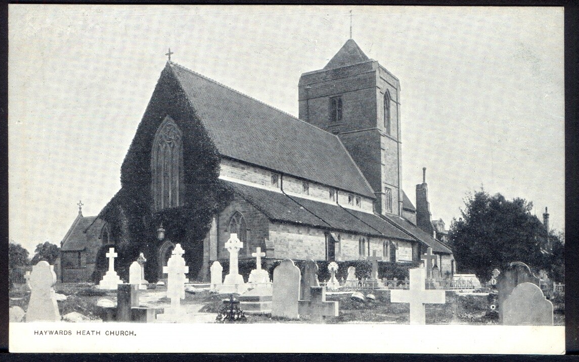 St Wilfrid's Church, Haywards Heath. Pre1914 Vintage Postcard. Free UK