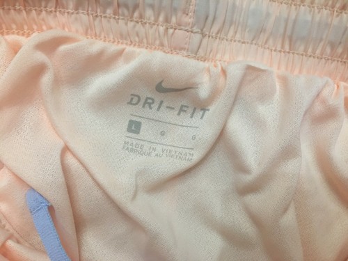 NIKE Girls' Dry 10K Running Shorts 890519-814 Peach/Pink/Gray SZ L - Picture 4 of 4