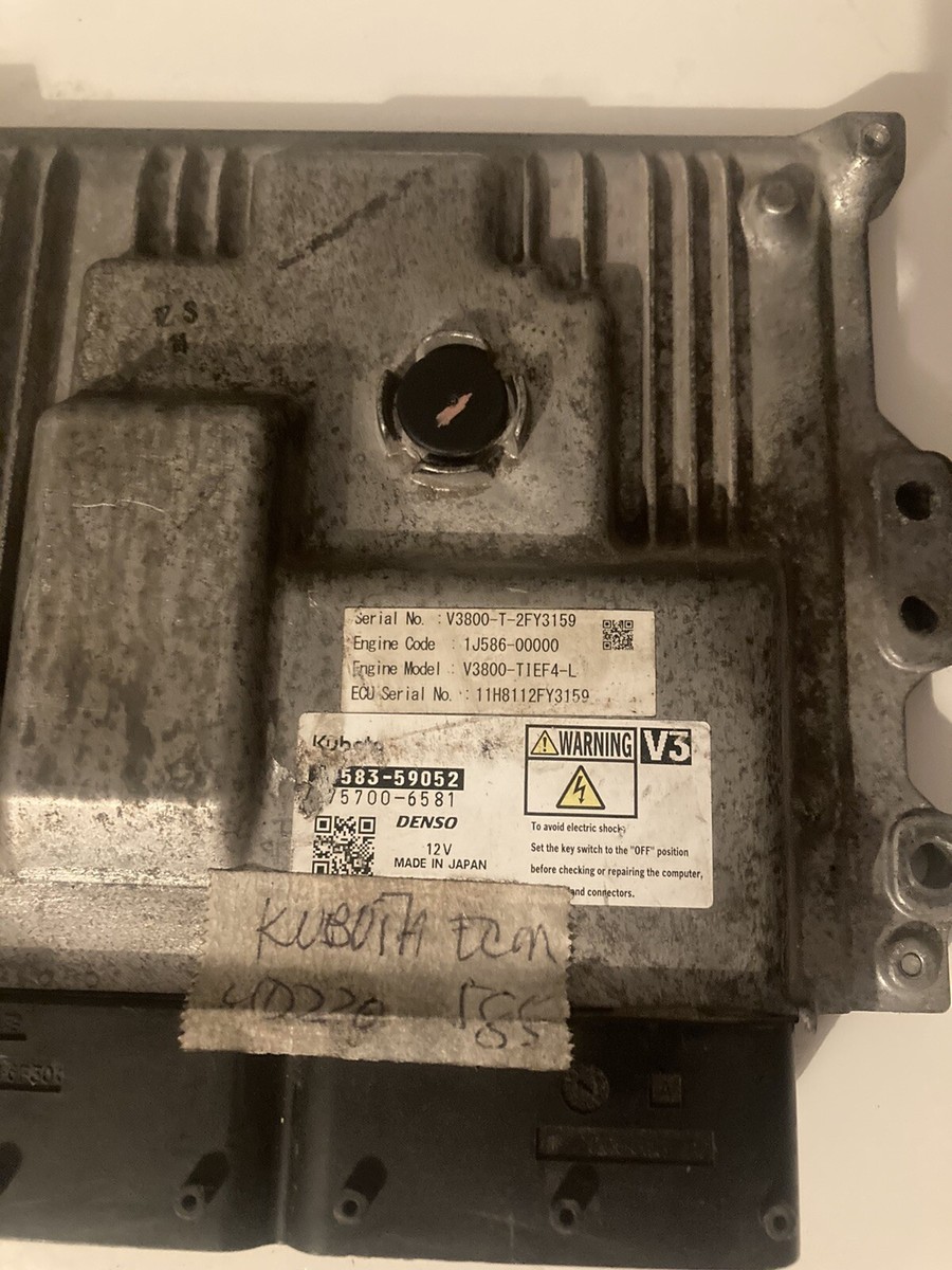 Kubota 1J583-59052 Denso Engine Control Module ECU V3800
