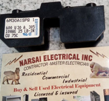 Marathon/ Fuse Holder/ 6M30A1SPQ/ 1 Pole / 600 V /30 Amp /NEW L118