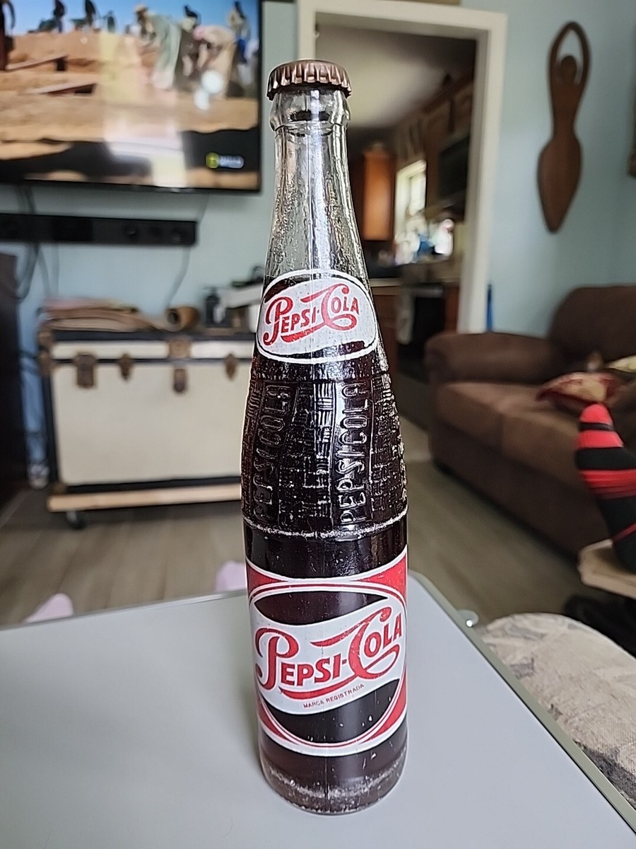 Vintage Unopened 1965 Mexico Pepsi-Cola Bottle 1 Liter ACL NOS. C2