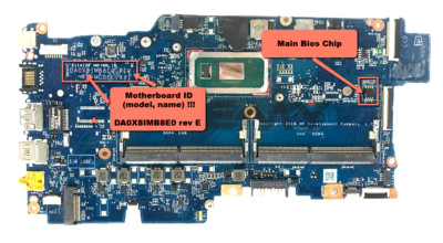 Bios chip For HP Probook 430 G6, For MB: DA0X8IMB8E0 Rev E