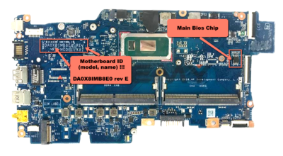 Bios chip For HP Probook 430 G6, For MB: DA0X8IMB8E0 Rev E