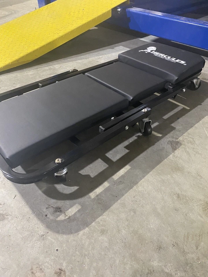 HERCULES 2 en 1 Asiento enredadera Plegable Silla con Ruedas Mecánica Taller Garaje Taburete Foto 3 de 4