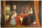 Hand Painted Oil Painting - Classical Scene Women & Child Portrait - 36" x 24"