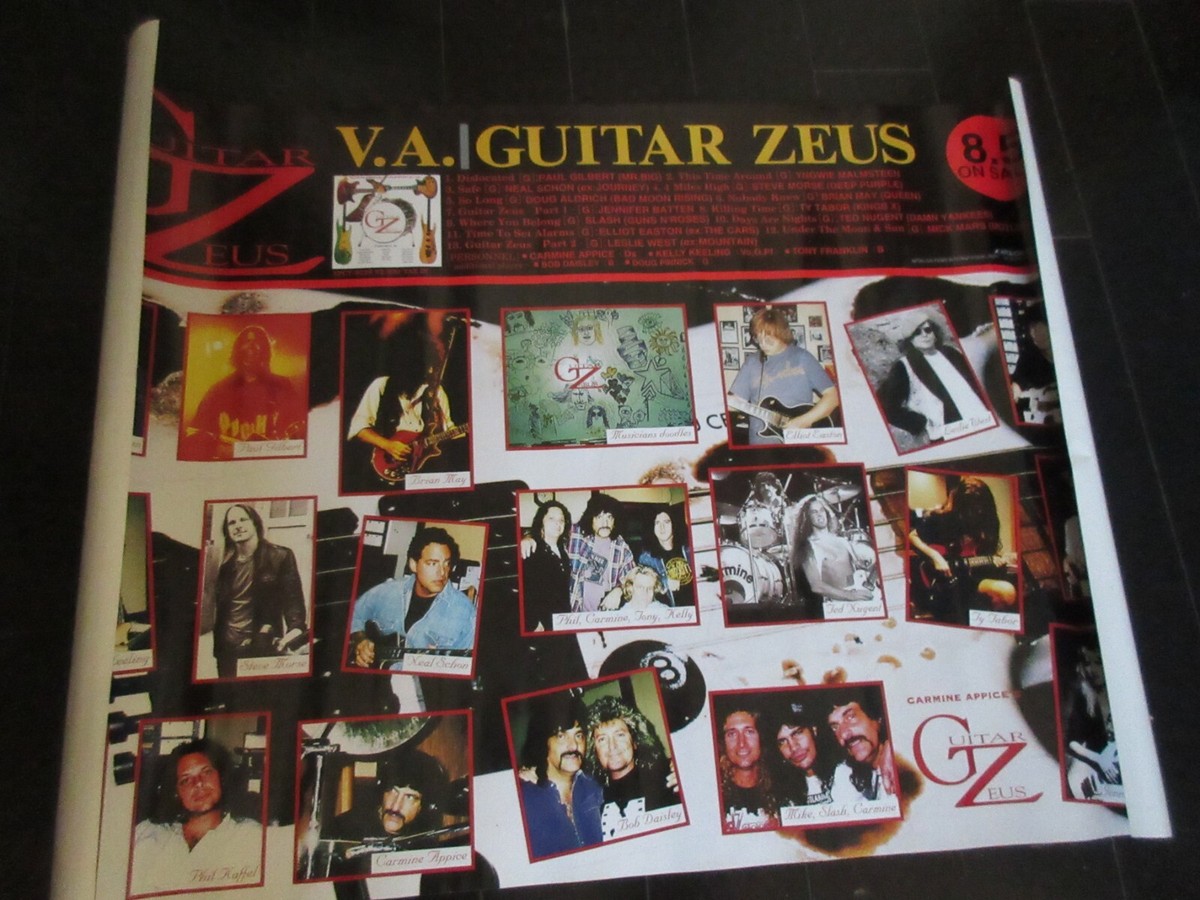 その他 gustave Guitar Zeus Japan Promo Poster Carmine Appice Motley Crue Slash