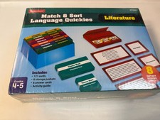 SEALED Lakeshore Match Sort Language Quickies Literature Cards Grades 4-5