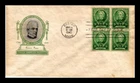 Dr Jim Stamps Horace Mann Block First Day Cover Ioor Cachet