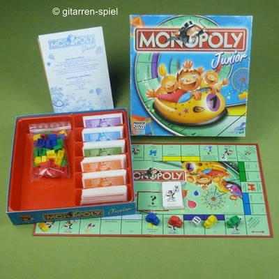 Monopoly Junior - Komplett Top! Blaue Euro Ausgabe mit 12 Ersatzhäusern - Bild 1 von 4